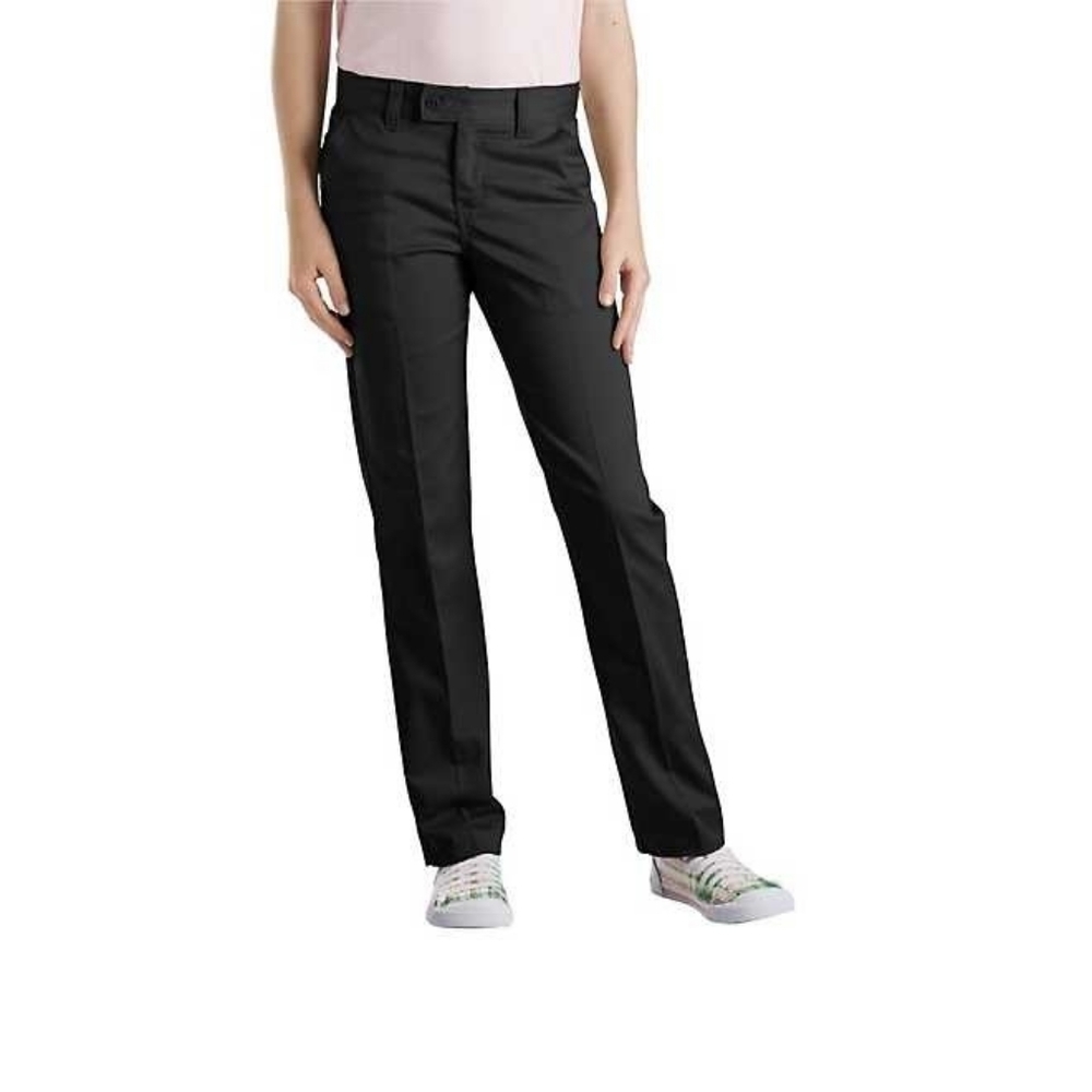 Dickies Girls' Slim Fit Straight Leg Stretch Pants